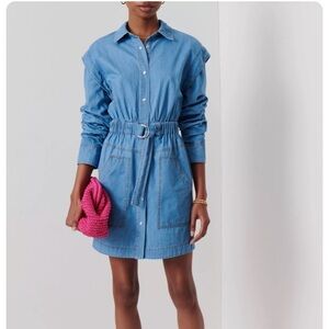NWT Derek lam Crosby 10 Hadley denim chambray dress